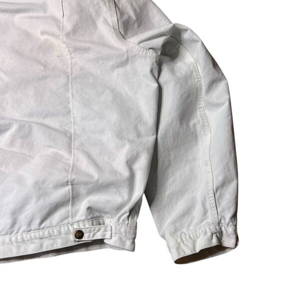 Vintage 90s Dickies White Canvas Detroit Style Jacket Blanket Lined - Picture 8 of 12